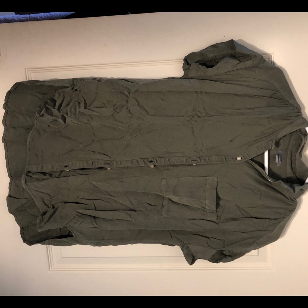 sorry this is so wrinkled-Military Green Button Up
